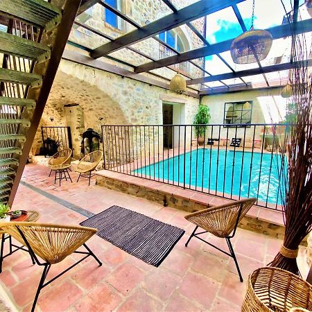 Gite De Groupe 9Ch Ou 3 Gites Independants De 3Ch - Patio Et Piscine Interieure Chauffee Toute L'Annee Vallon-Pont-dʼArc Dış mekan fotoğraf