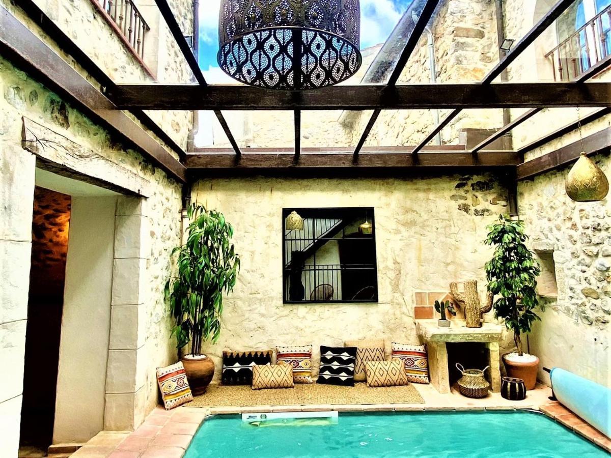 Gite De Groupe 9Ch Ou 3 Gites Independants De 3Ch - Patio Et Piscine Interieure Chauffee Toute L'Annee Vallon-Pont-dʼArc Dış mekan fotoğraf